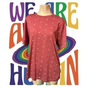 Denim & Flower Red Short Sleeve Tee